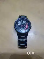 NEW GYRO spinning watch in black and red colour