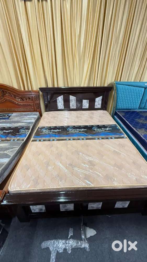 Modern King Size Bed with Side Storage Drawers