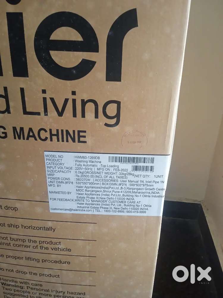 Haier inspired living Washing machine