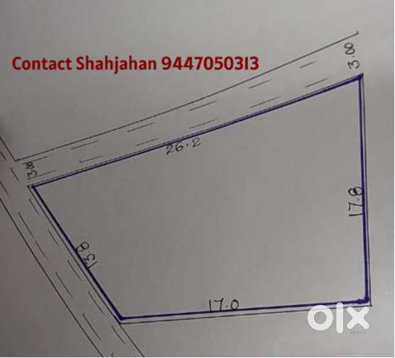 7.8 cents plot for sale Sreekaryam Loyola Road