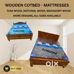 Steel and Wooden Cot Bed Mattresses Sales - Super design arrival