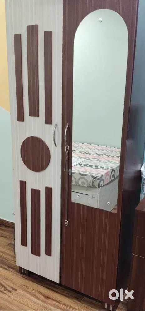2 Door wardrobe with attached tijori