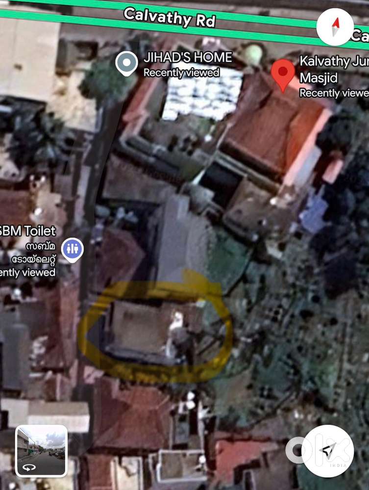 6.60 cent with old house - Kalvathy Lane No: 10, Fort akochi