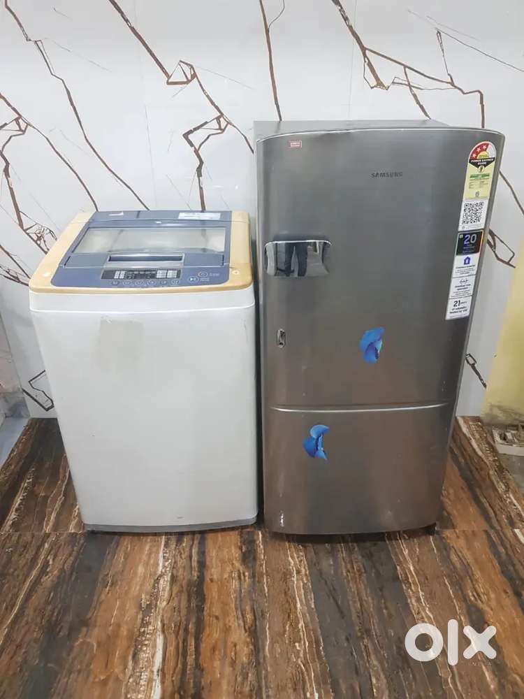 Samsung digital inverter single door refrigerator and washing machine