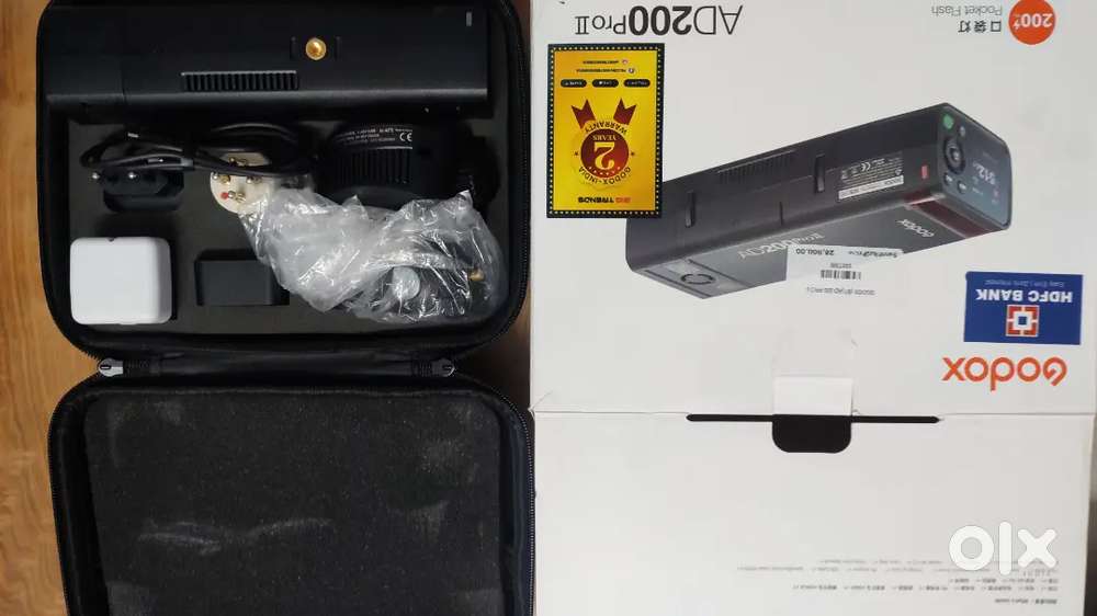 Godox AD200 pro2/ Godox trigger X3/ Jenie Softbox 85/ 2Heavy stand