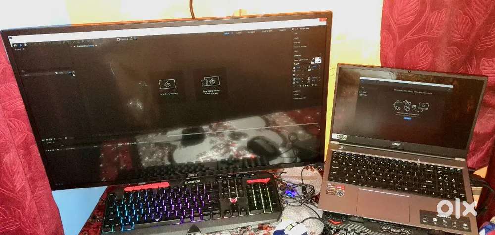 Acer Aspire Lite 16GB Laptop & 32inch Gaming Monitor-Under Warrenty