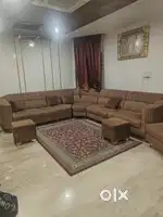 9 seater sofa with 2 puffy