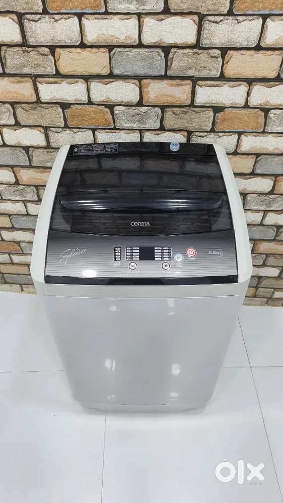Fully automatic onida 5.8kg washing machine with fre inletoutlet pipes