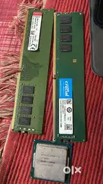 one I 3 processor  ,  two 4 gb ram card for desktop