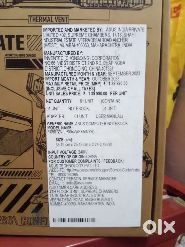 ASUS TUF F15  for sale