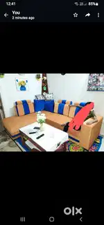 L shape sofa set