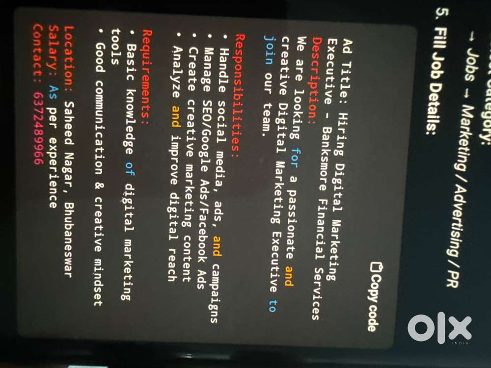 Need digital marketing executive