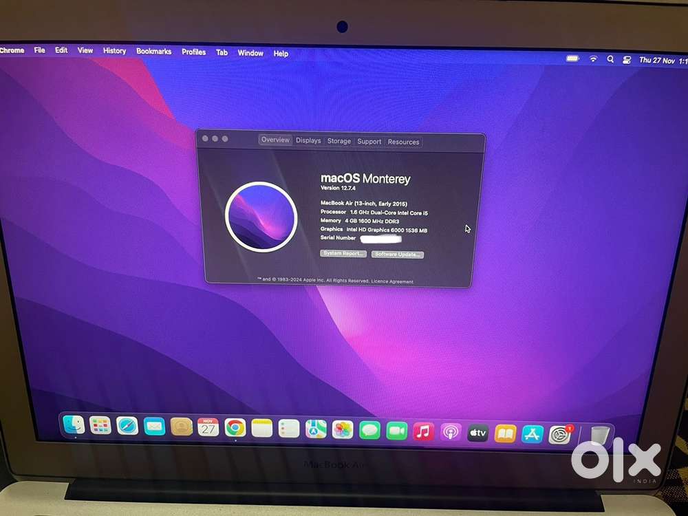 Macbook Air 13 inch Early'2015