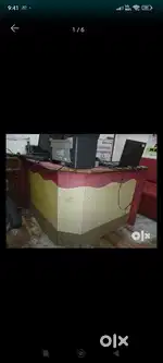 L type corner Office Table and Sofa