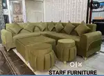Brand new L shape sofa set with pillows in starf premium furniture