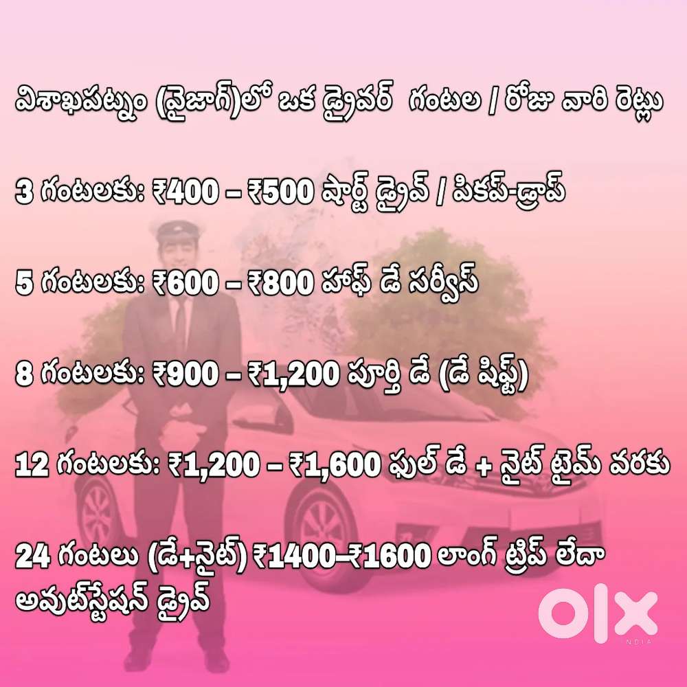 నేను ఆఫ్టింగ్ డ్రైవర్ నీ ఎవరికైనా డ్రైవర్ కావాలి అంటే చెప్పండి