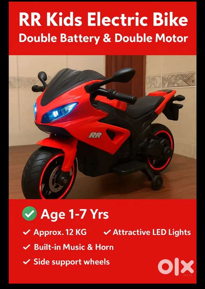 “RR Kids Electric Bike – Double Battery & Double Motor  Age 1–7 Yrs”