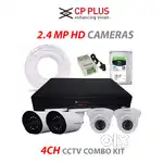 CP Plus 2.4MP, 4Camera Combo Kit (Full HD CCTV Security Camera Set)