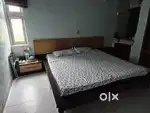 Double bed with the side drawers
