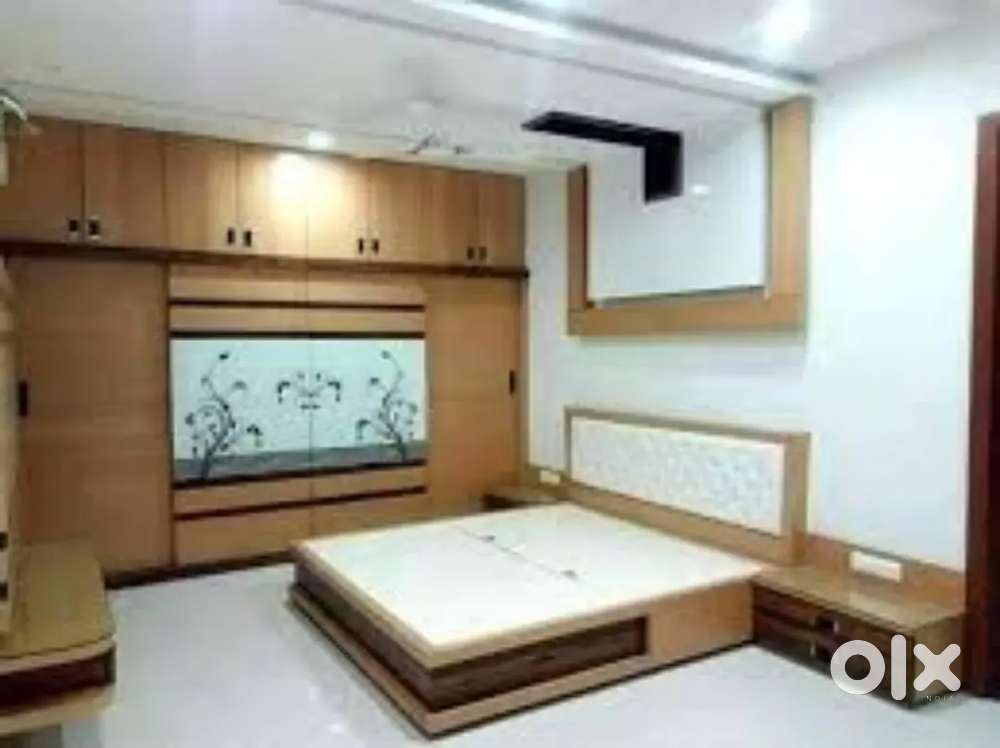1/3 बीऐचके फलेट में मोडयुलर फर्नीचर कलरकाम पीओपी बना देंगे