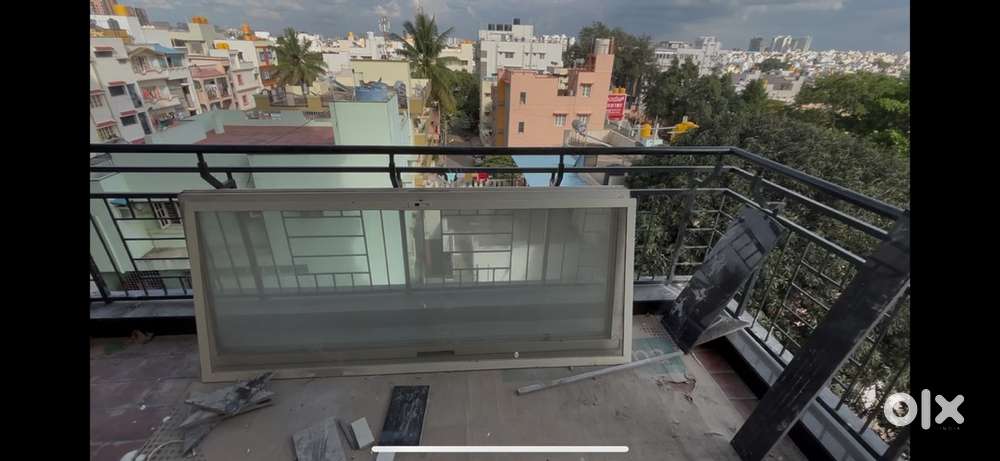 Used Aluminium sliding doors and windows with glasses and mosquito net