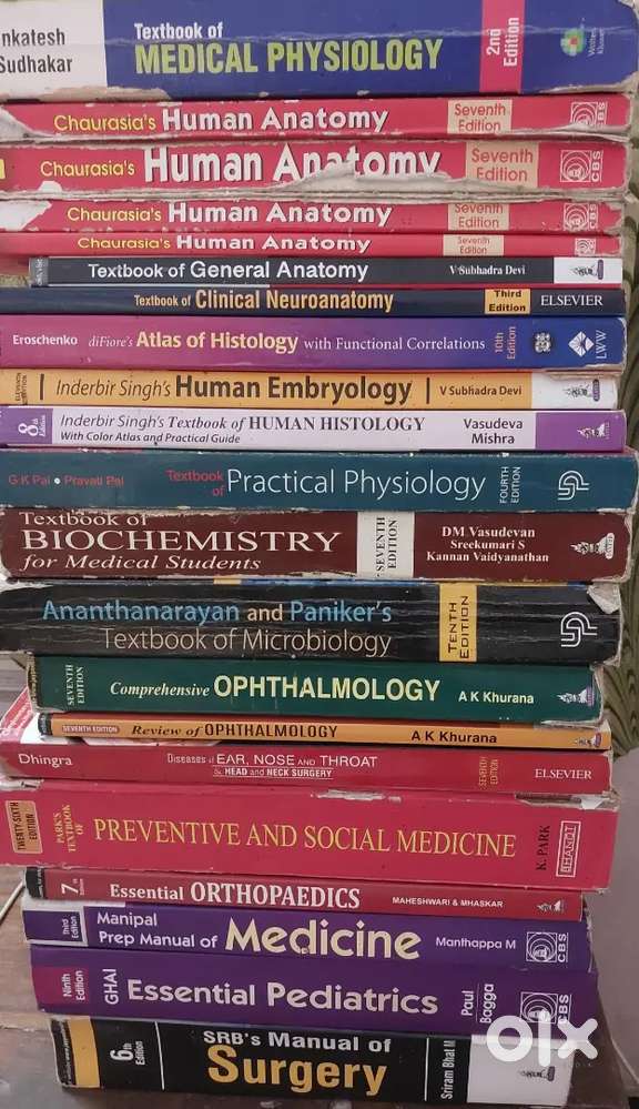 All years Mbbs books, General anat, practical physiology - Gk Pal...