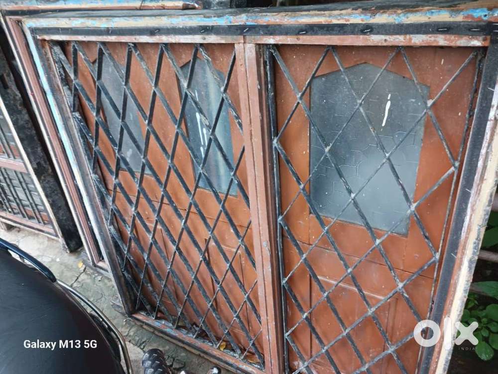 Six teak windows