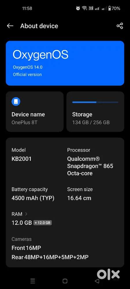 Oneplus 8T 12/256 gb
