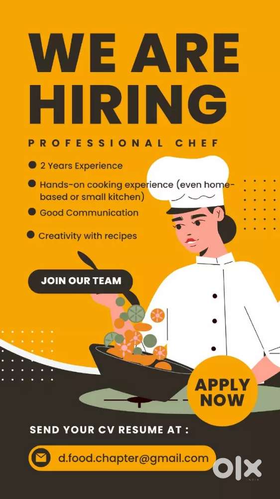 Urgent need cook