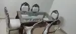 Set of sofa, dining , bed, center table , dressing table