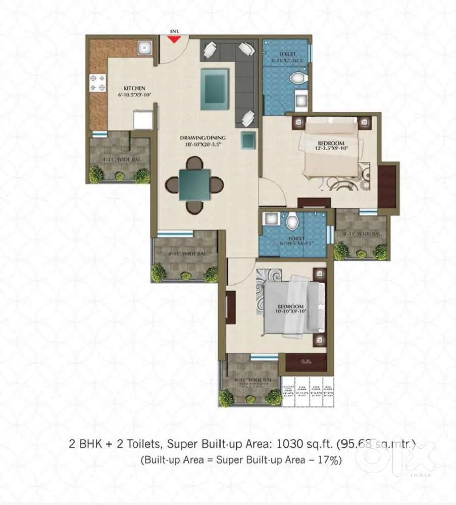 Provide rentel 2 bhk 15k rental