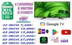 32 iINCHES  SMART LED TV, FULL HD IN 7499/- ONLY.