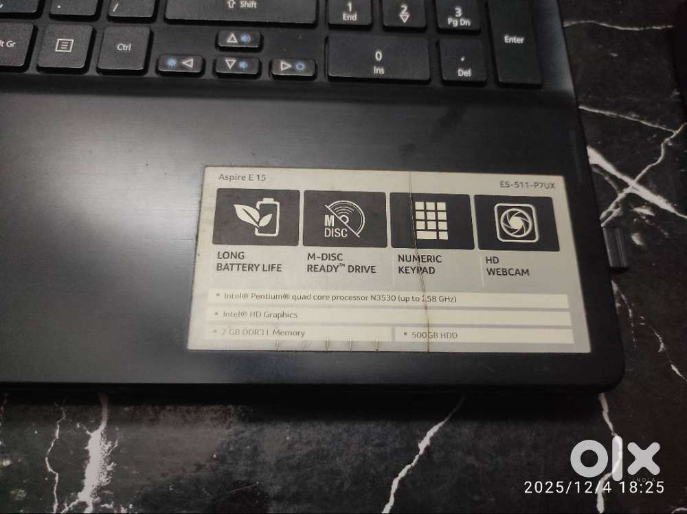 Laptop used Acer brand