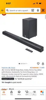 Jbl 590 soundbar only 3 day old