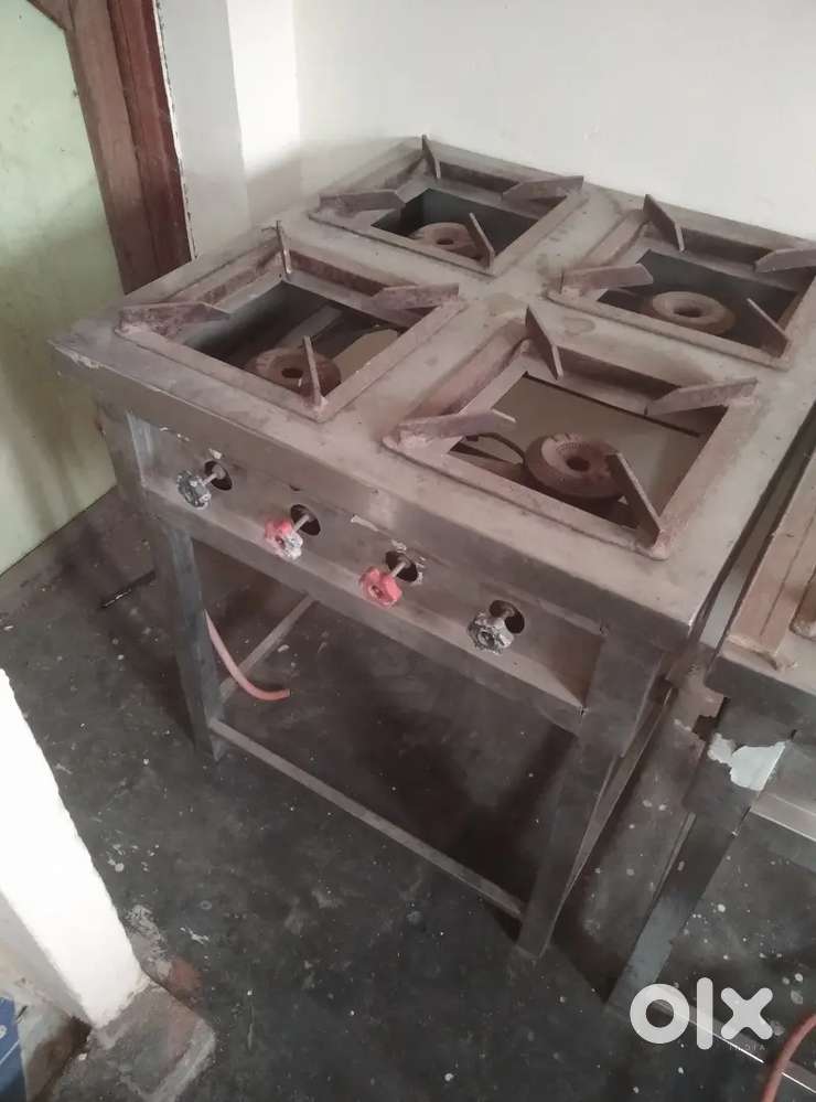 High flame 4 burner gas bhatti commercial use