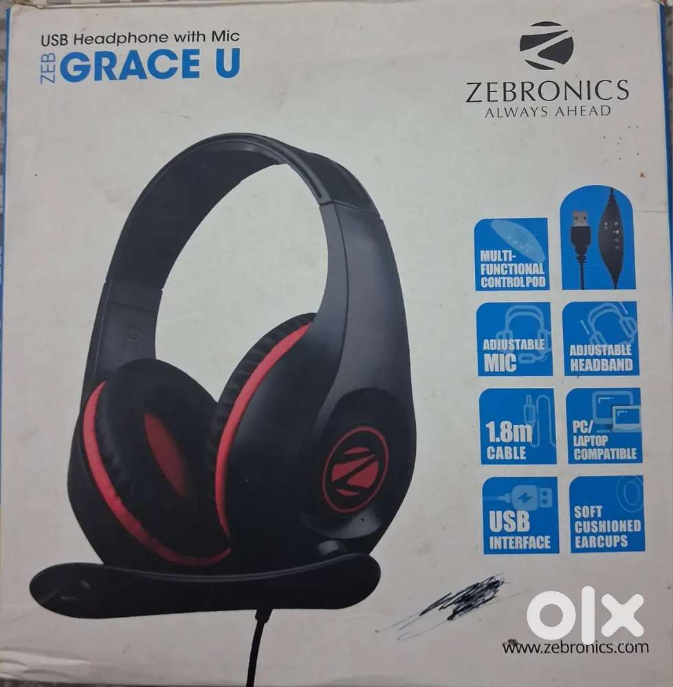 Zebronics Wired headphones usb connector for laptop