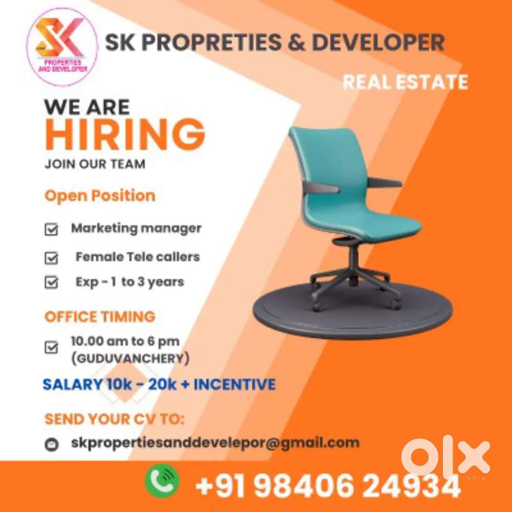 Real Estate  Full Time & Part Time Job