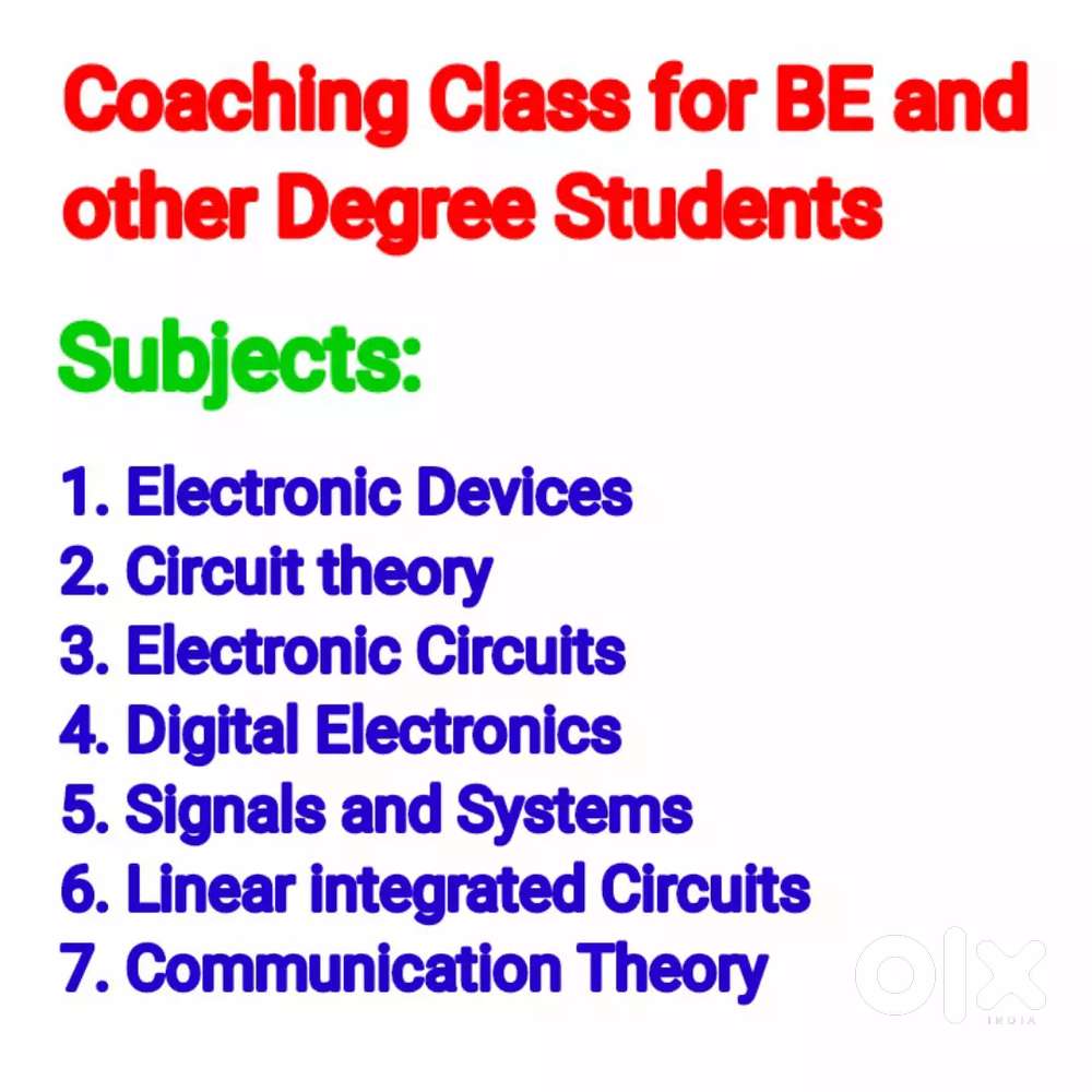 Coaching Class/Online Class/ECE SUBJECTS