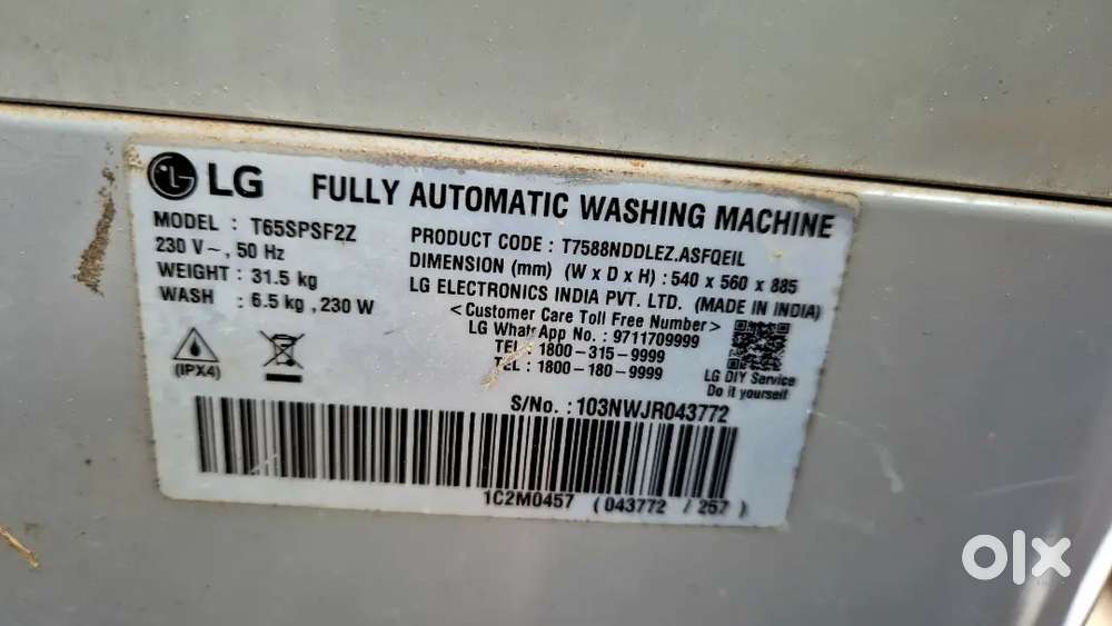 LG fully automatic washing machine