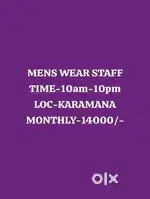 Men's wear staff