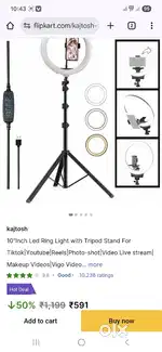 Boya mic m1 and  ring light with stand  1 year old