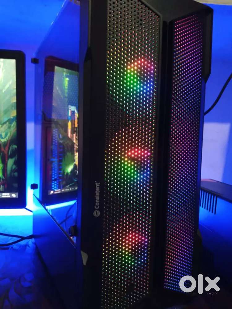 Computer desk setup