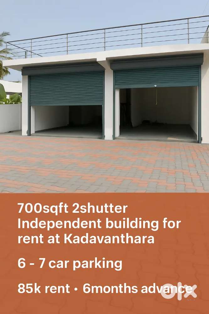 700 Independent building with 6 car parking for rent at Kadavanthara