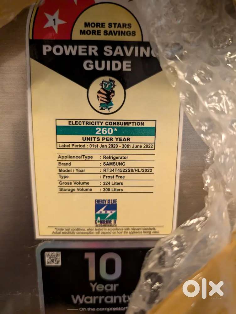 Samsung 324L double door 2 star frost free