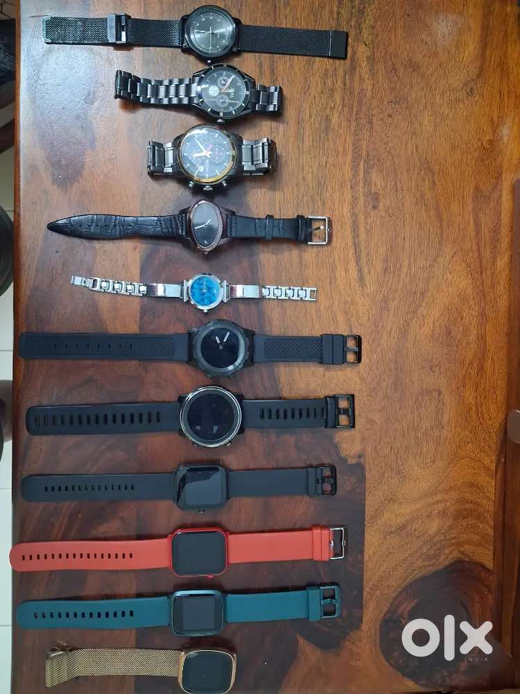 Bundle of 7-8 Watches-Smartwatches+Dial Watches for Both Men and Women