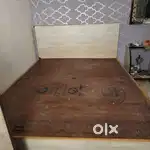 Queen size bed with storage 2 openable drawers