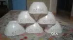 36 pcs Printed white Dinner set