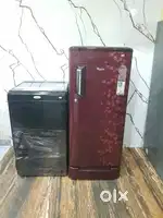 Whirlpool flower model single door refrigerator and washing machine 8%