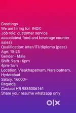 Customer service associiate