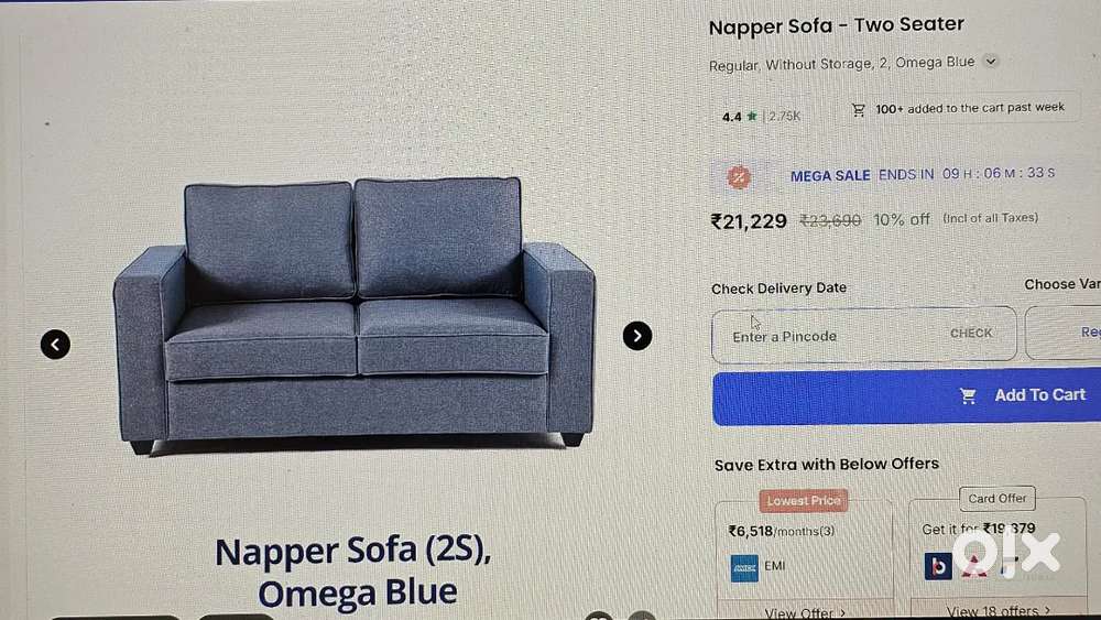 Wakefit Napper - Two seater sofa